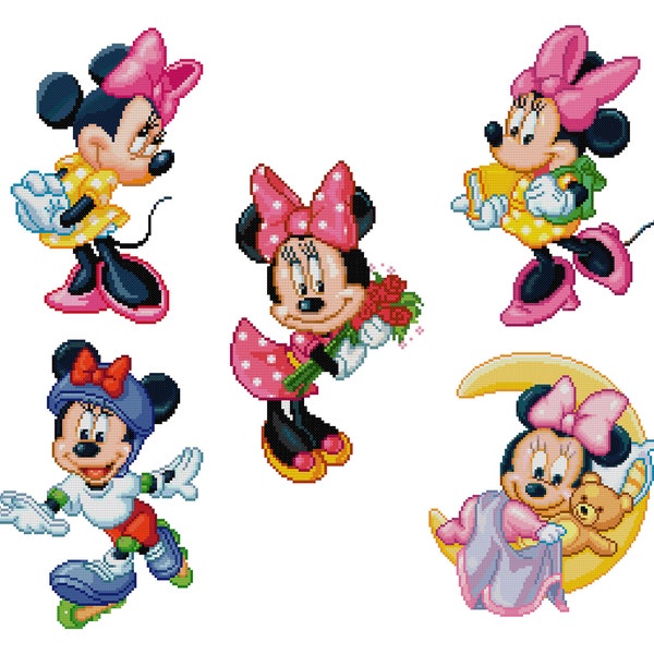 Minnie Maus 5 Kreuzstichmuster