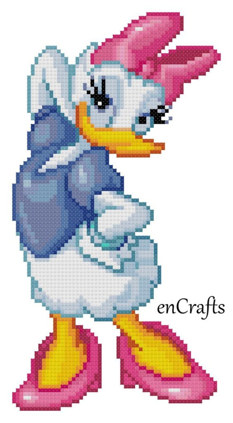 Donald Duck And Daisy Duck 5 Cross Stitch Patterns Etsy