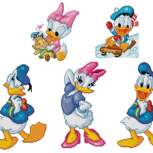 Donald Duck und Daisy Duck 5 Kreuzstichmuster