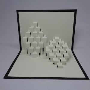 Carte pop-up architecture origamique avec blocs de construction