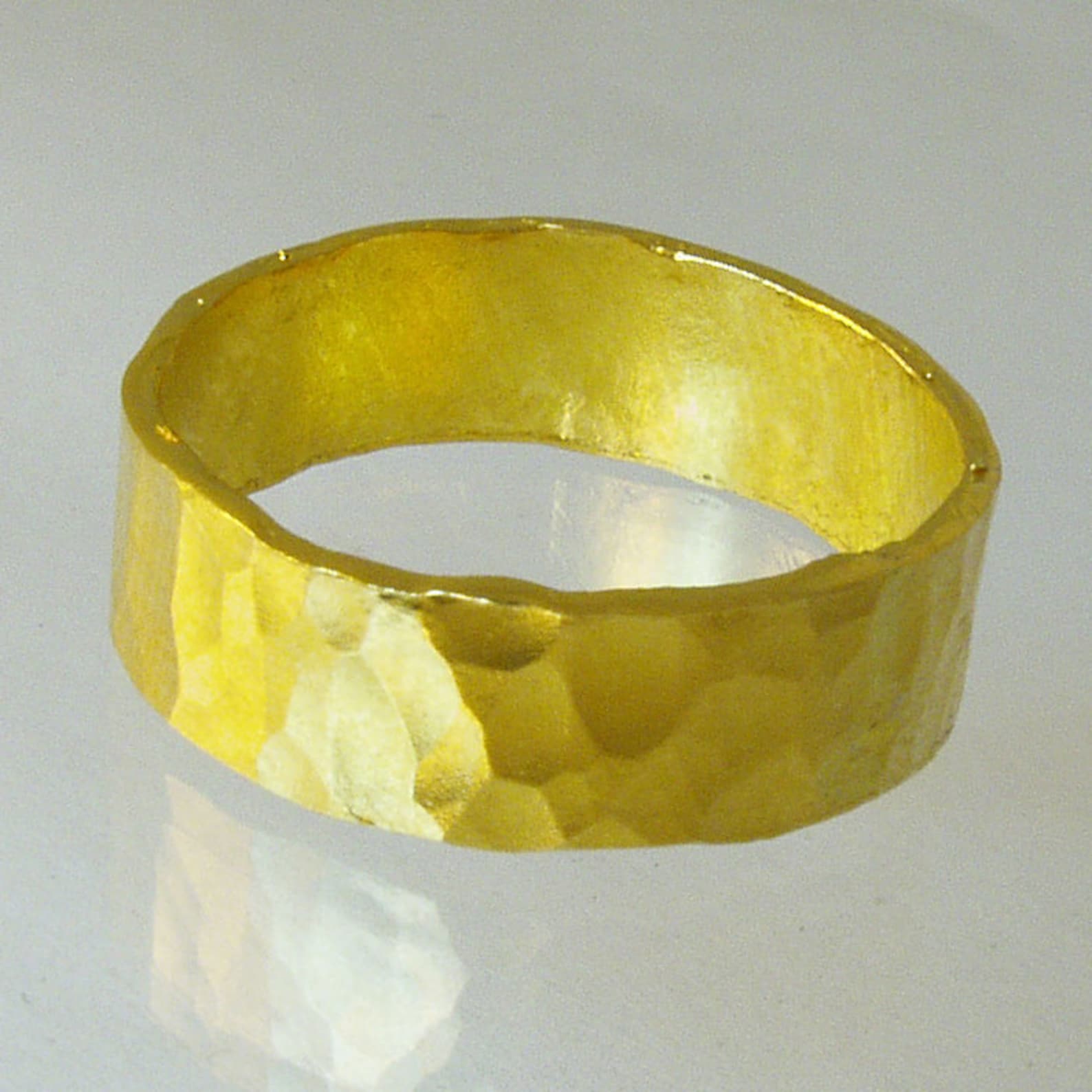 Pure Gold Mens Wedding Band 24 Karat Solid Gold Ring100 Etsy