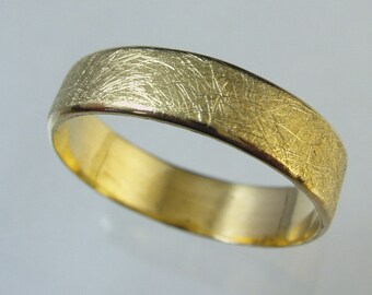 Unisex ring, Man Wedding Band,  Woman Wedding Band,14 karat gold ring, Recycled gold, Wedding Band, Made To Order  ring