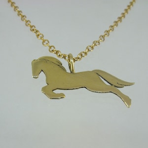 Horse 14K solid gold Necklace, horse pendant,  horse gold chain, ,Gold horse Necklace, pendant Gold horse, horse,Horses, Horse galloping