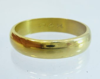 Pure gold,Massive ring,mens wedding band,Pure gold,24 Karat solid gold ring,100% pure recycled gold,unisex ring,Recycled gold,Made To Order