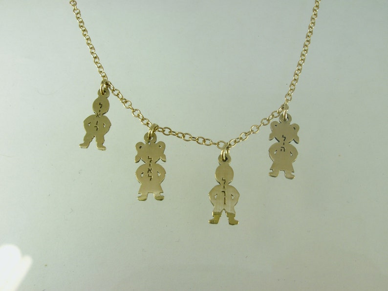 children 14K solid gold Necklace,children pendant,children gold chain,Gold children Necklace,Pendant of children,children/'s names,mom neckla