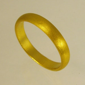 Pure Solid gold wedding band, 24 Karat solid gold ring,100% pure recycled gold, unisex ring, Recycled gold