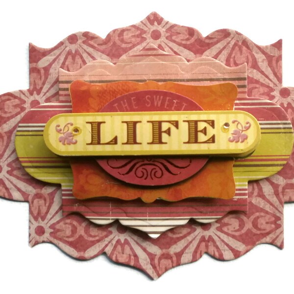 Life, 3D Scrapbook Embellishment, Paper piecing, gift tags, Scrapbooking Layouts, Cards, Mini Albums, brag book, Crafts, journal