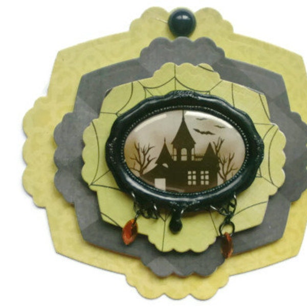 Halloween haunted house Scrapbook embellishment,  paper piecing, gift tags, scrapbooking Layouts, Cards, Mini Albums Paper Crafts