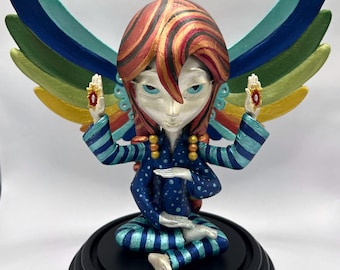 Estatua del ángel Prometeo - Diosa del anime - Figura de resina pintada a mano.