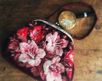 1950s vintage, hand- sewn embroidered bag