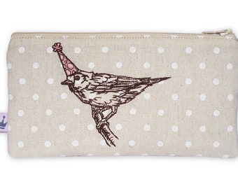 Zipper Pouch «Party Bird Beige»