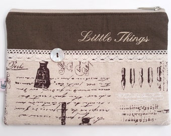 Zipper Pouch «Little Things» Beige