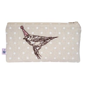 Bolsa com zíper «Party Bird Bege»