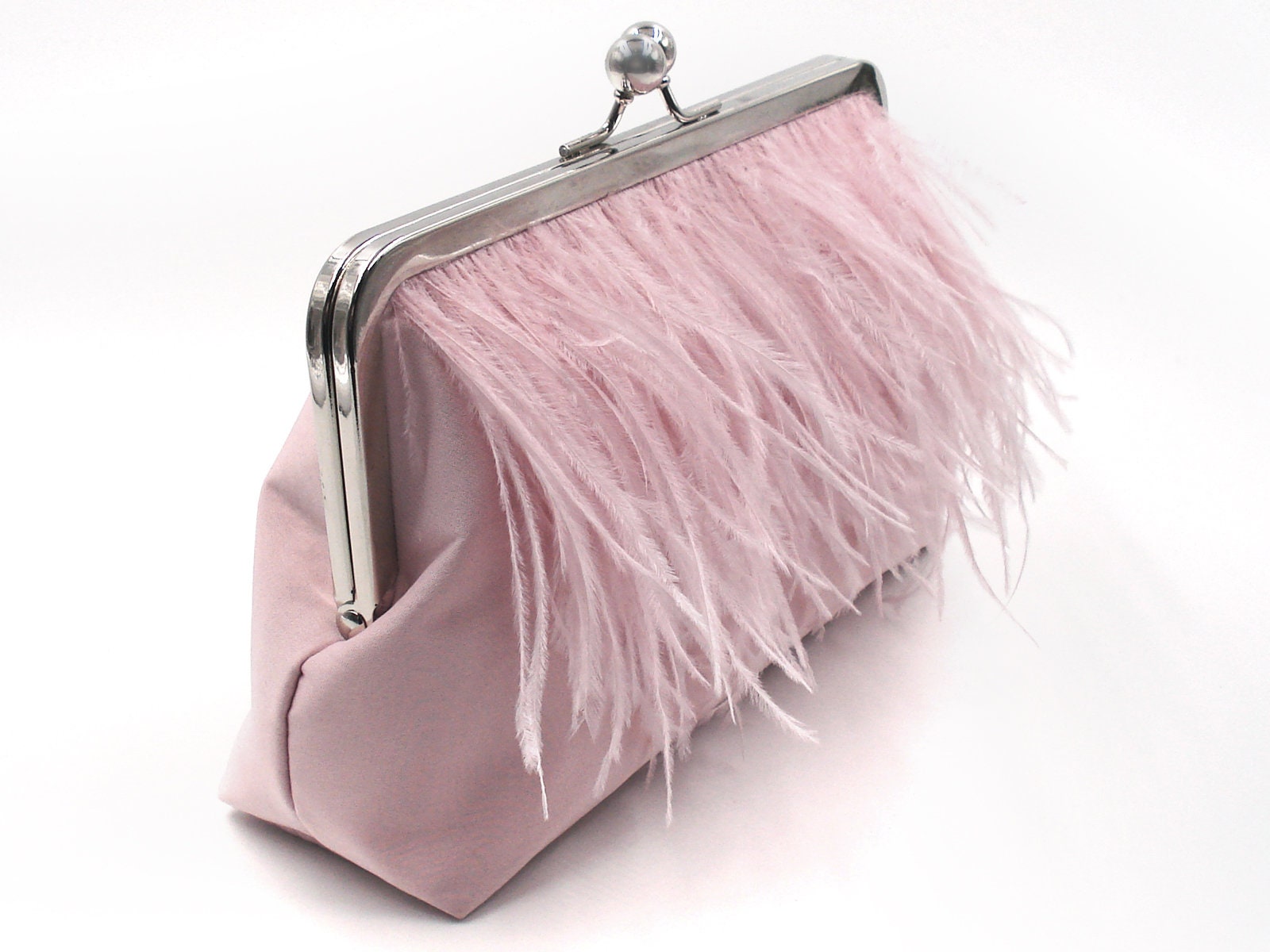 LIght Pink Ostrich Clutch – Scotstyle