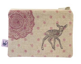 Mini Zipper Pouch «Bambi purple»