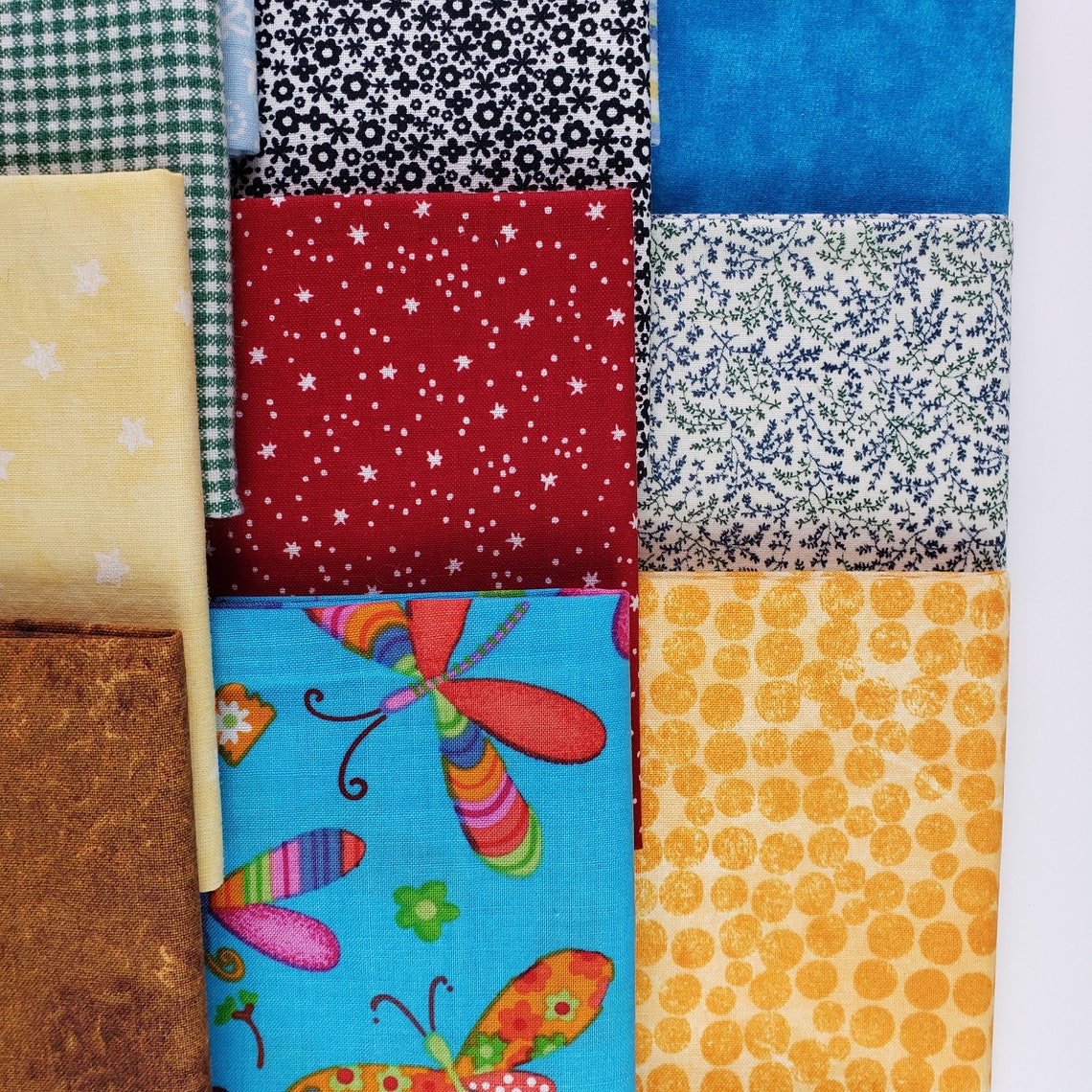 Lot of 20 Fat Quarters 100 Cotton Fabric Quilting Sewing Etsy