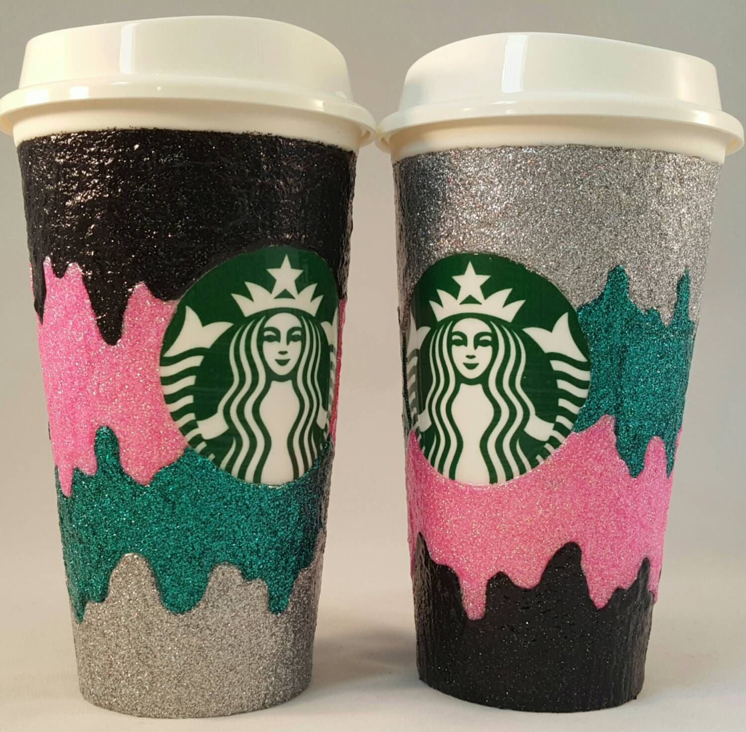 Custom Glitter Coffee Cup Melt Design Custom Decorated Etsy
