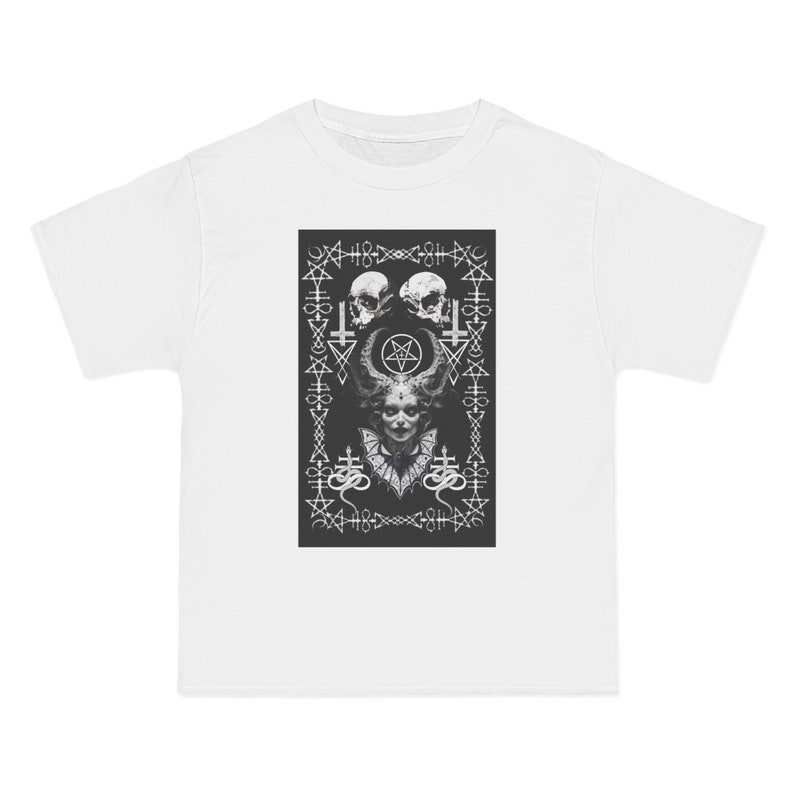 Beefy-t® T-shirt Original Design, Black and White, Goth, Baphomet ...