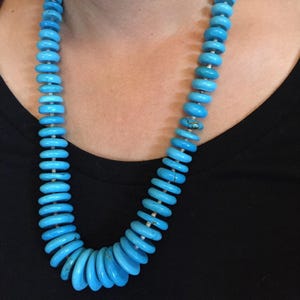 Sleeping Beauty Turquoise and Heishi Necklace