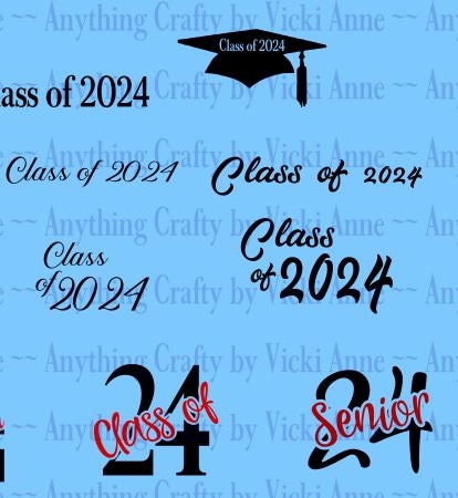 Class of 2024 LARGE SVG Bundle Pack High School College | Etsy