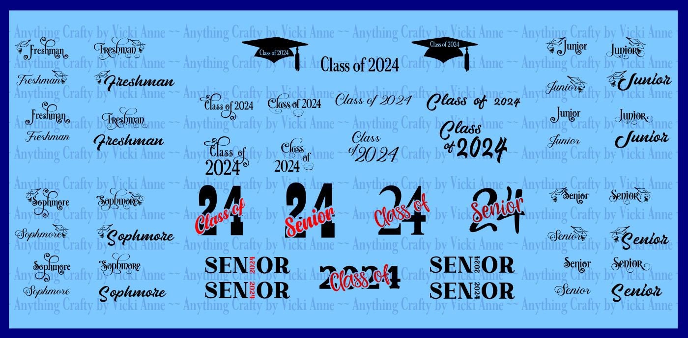 Class of 2024 LARGE SVG Bundle Pack High School College | Etsy