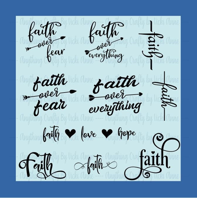 The Word Faith In Different Fonts