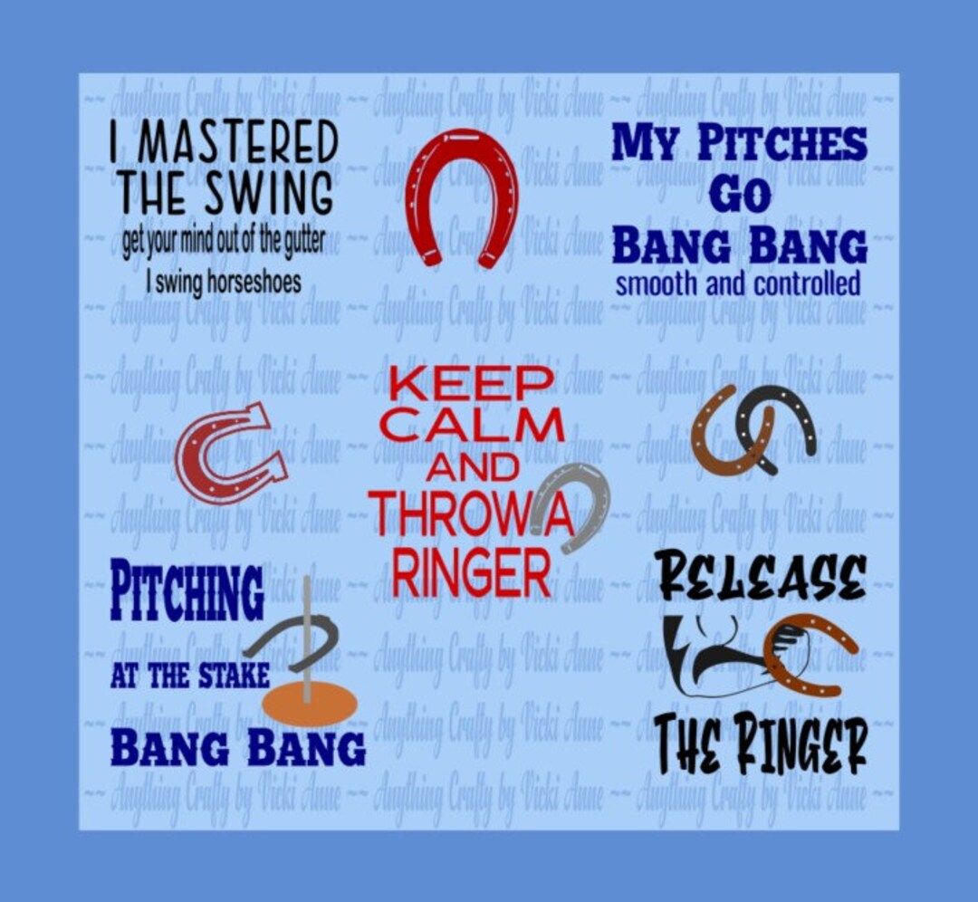Horseshow Throwing SVG Pack Keep Calm and Throw a Ringer, My Pitches Go