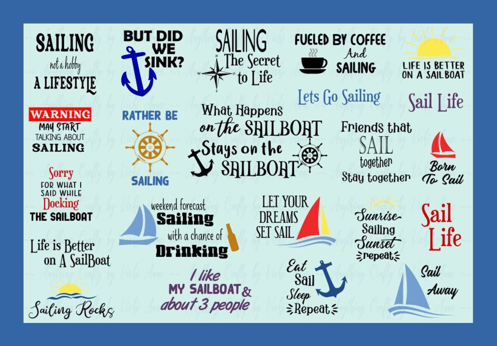 Sailing SVG Pack Etsy