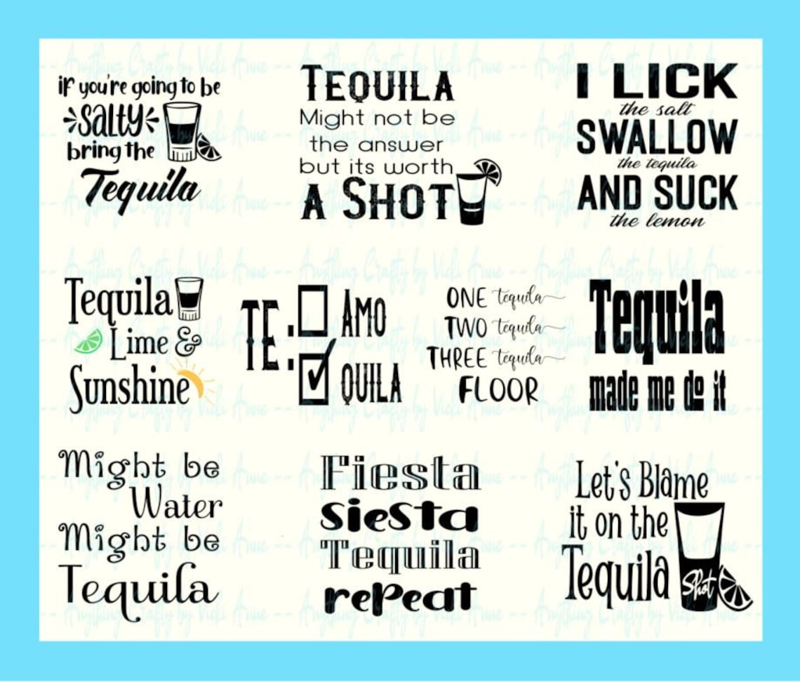 Tequila Sayings SVG Pack Etsy
