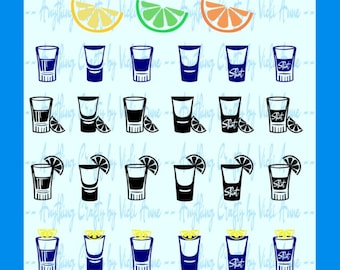 Shotglass and Citrus  SVG Pack