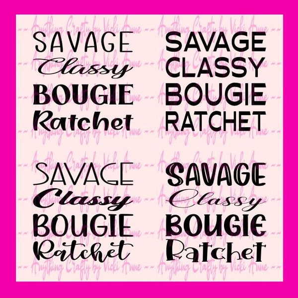 Savage Classy Bougie Ratchet SVG Pack