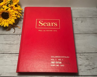 Vintage 1972 Sears Catalog Collectible, Fall and Winter Hard Cover, Volume 1, Number 1 First Edition, Columbus Ohio