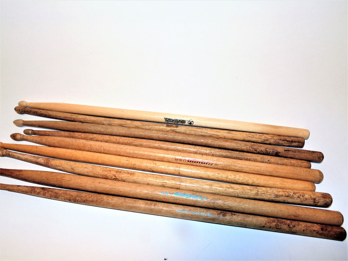 9 Vintage Drum Sticks Percussion Musical Instruments Home Etsy