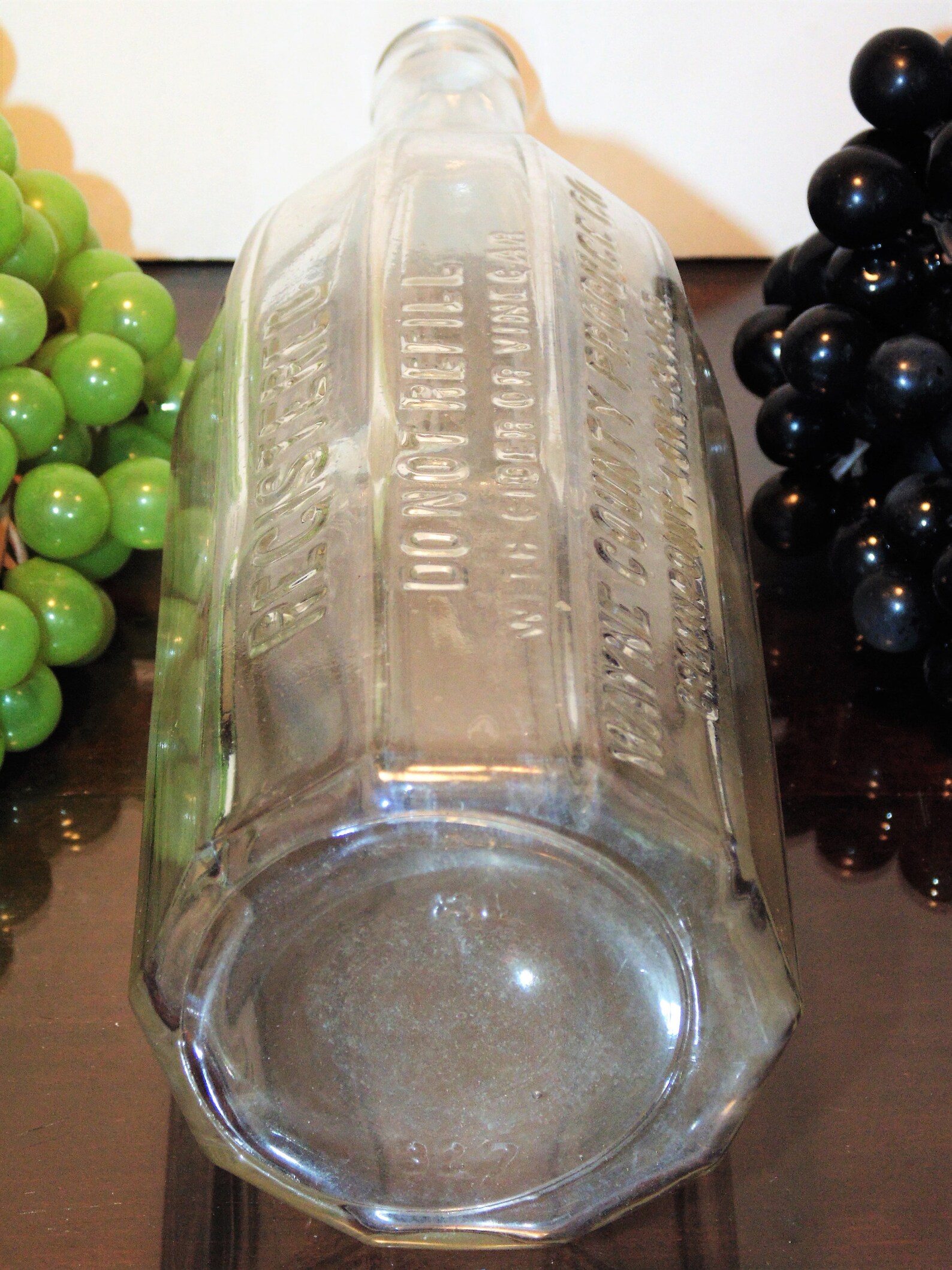 Old Vinegar Bottle Wayne County Produce Greenpoint Long Etsy