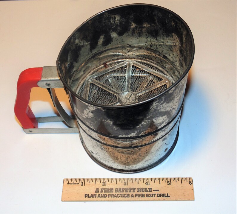 Vintage Hand Sifter Kitchen Tool Farmhouse Decor Metal Etsy