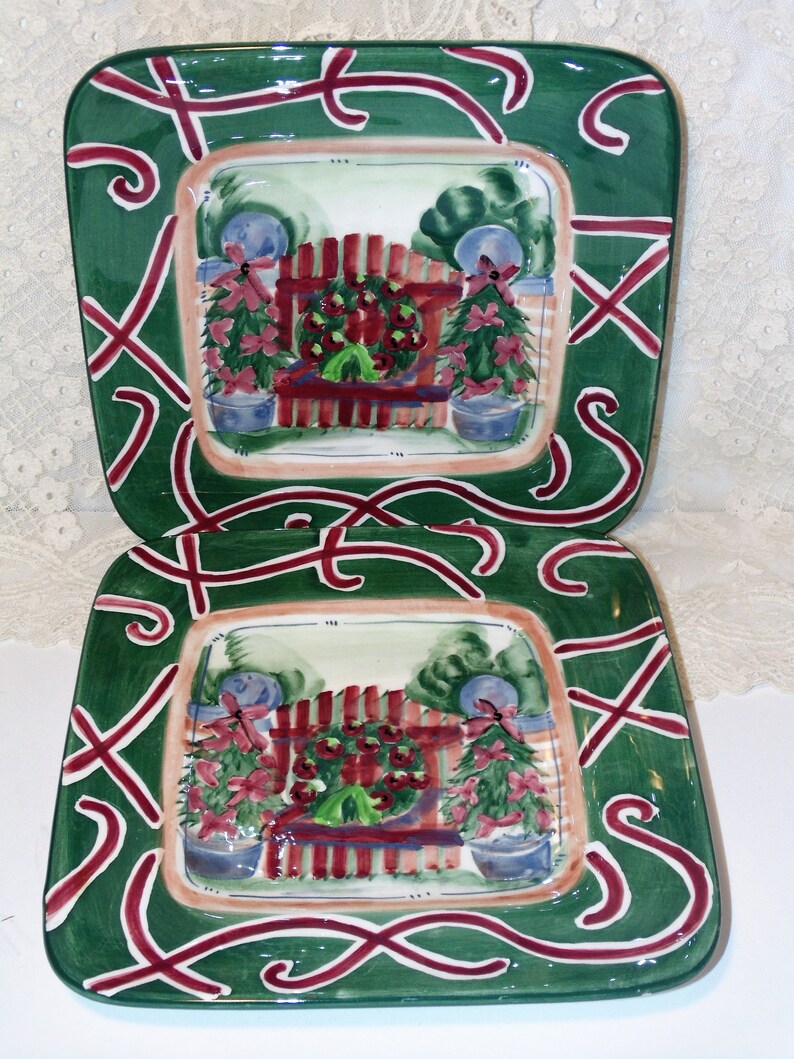Holiday Lunch Plates Zrike Dinnerware Michal Sparks Design Set Etsy