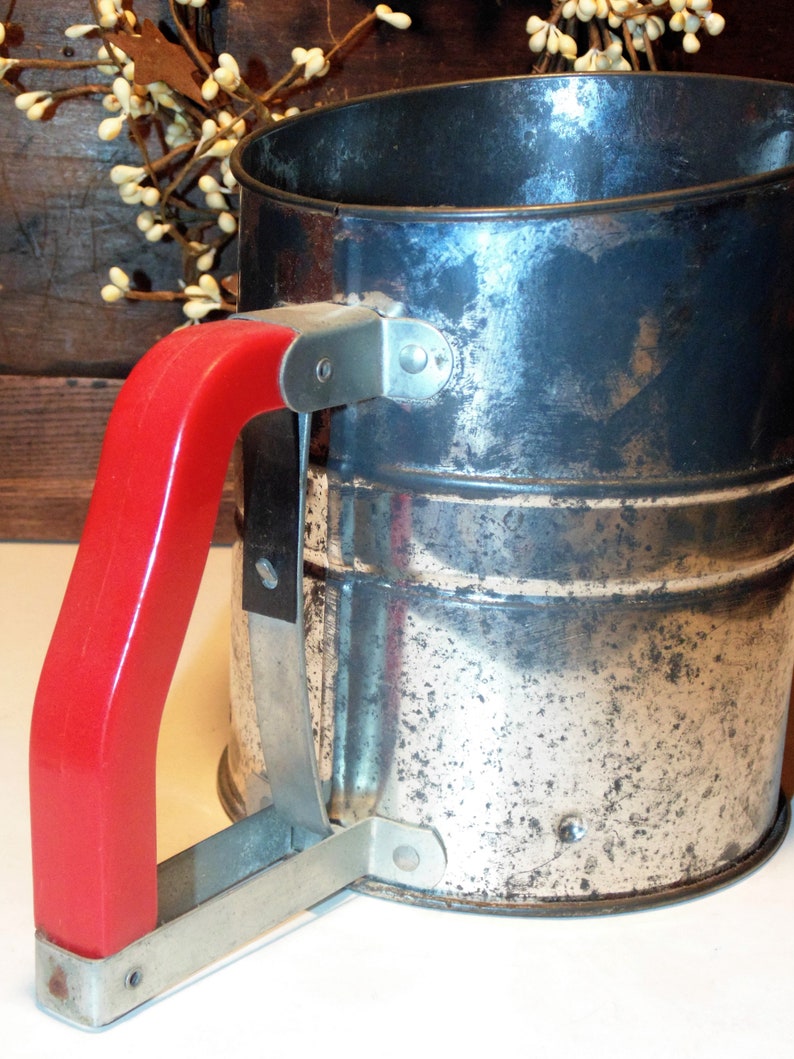 Vintage Hand Sifter Kitchen Tool Farmhouse Decor Metal Etsy