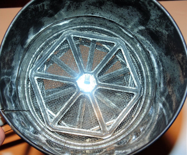 Vintage Hand Sifter Kitchen Tool Farmhouse Decor Metal Etsy