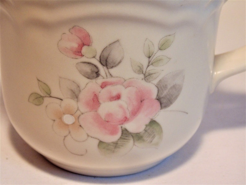 Pfaltzgraff Coffee Cups Tea Rose Pattern Set of 2 Mugs and Etsy
