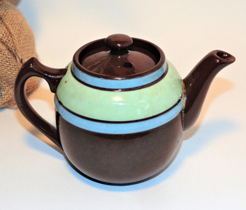CLEARANCE Sadler One Cup Teapot Striped Tea Pot Restaurant Etsy