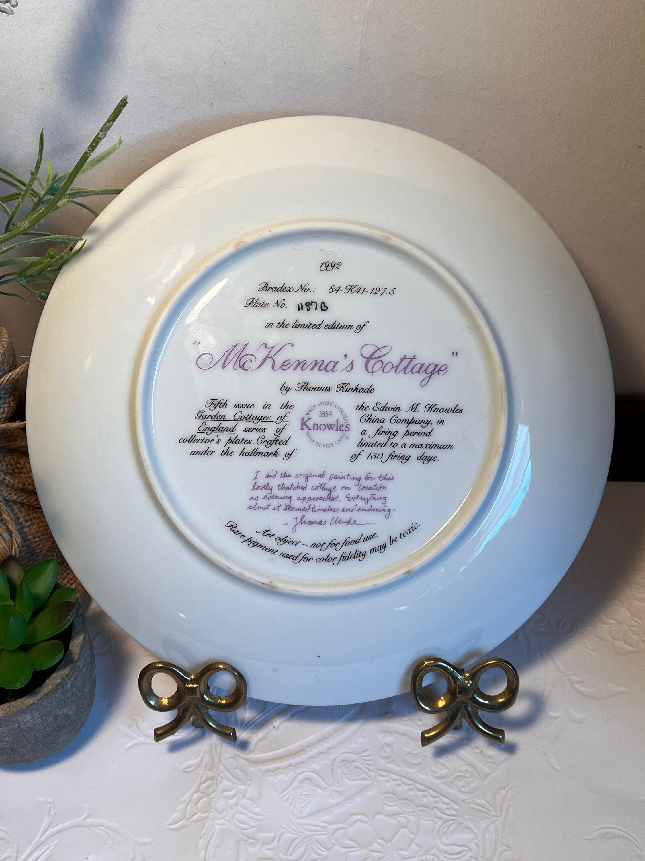 Collectibles Collectible Plates Thomas Kinkade McKenna's Cottage