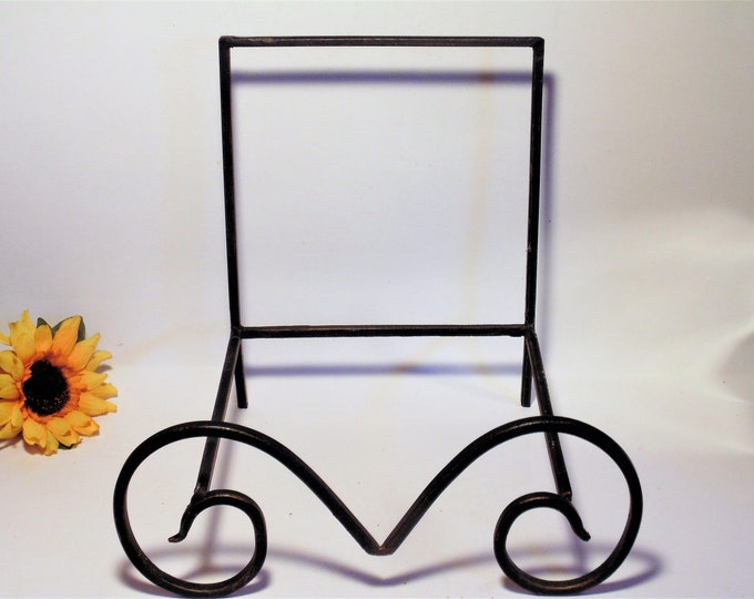Black Wrought Iron Book Holder or Picture Display Tabletop Etsy