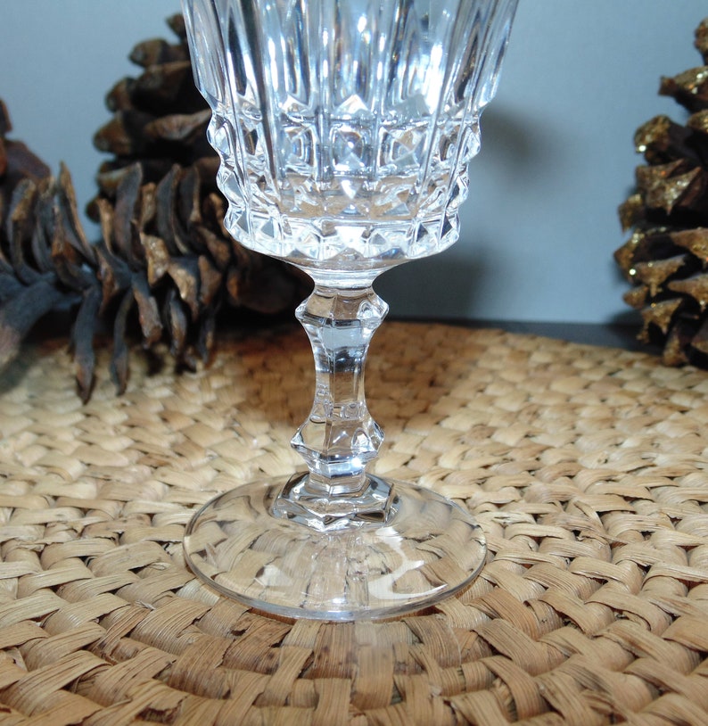 Cut Crystal Cordial Glasses Vintage Stemware Set of 5 Etsy
