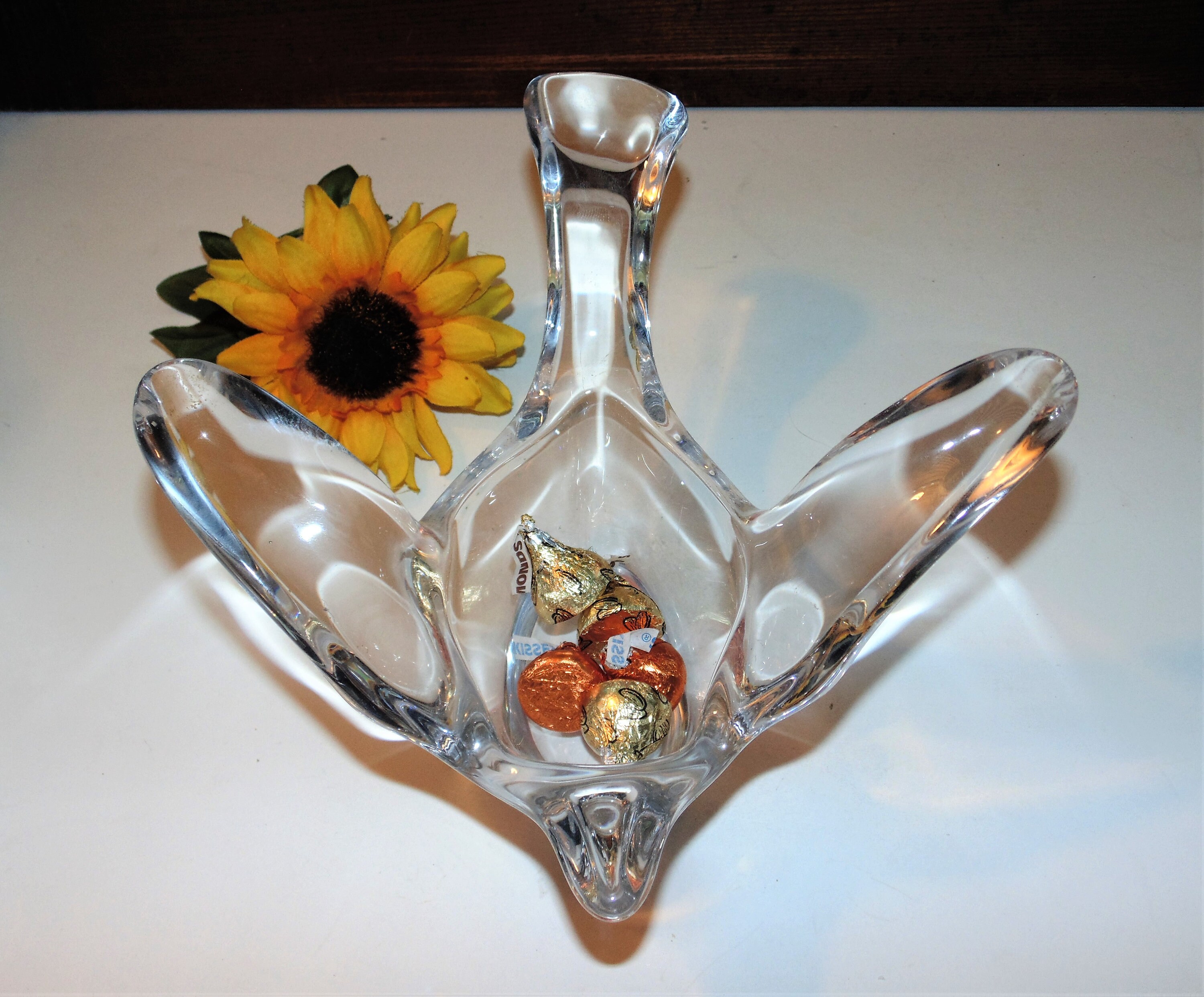 Princess House Crystal Dove Bowl Bird Candy Dish Trinket Etsy
