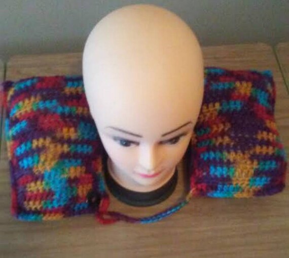 Travel Pillow Neck Pillow Crochet Pillow Handmade Pillow Etsy