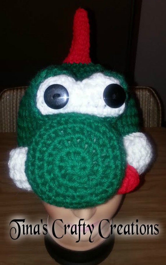 Yoshi Beanie Crochet Hat Dinosaur Hat 