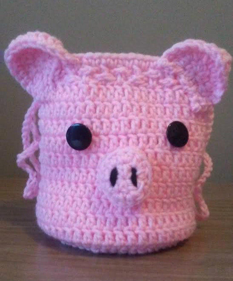 Pig Purse Crochet Pig Purse Handmade Purse Crochet Purse Etsy