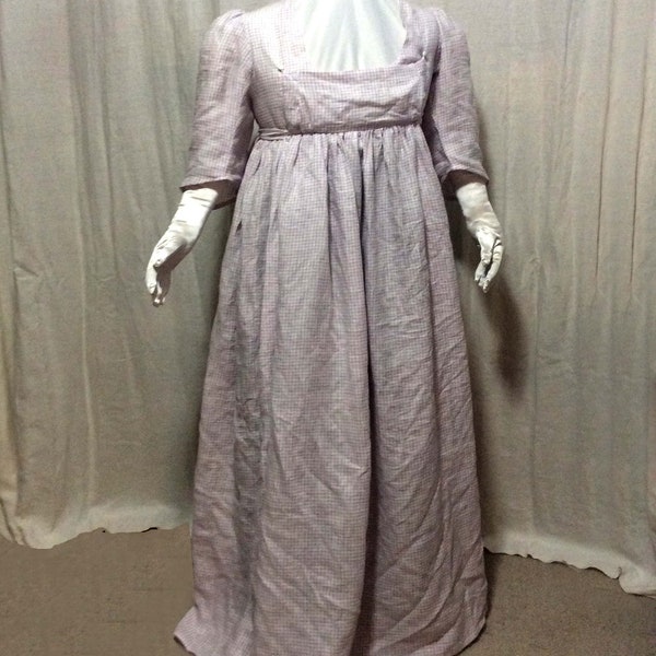 Lady's Regency-Federal era Bib front Day Dress