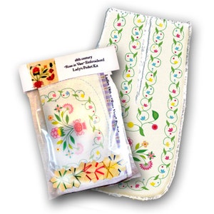 KIT - Lady’s 18th century “Vase of Roses” Embroidered Pocket