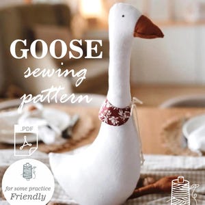 Goose Sewing Pattern PDF | Farmhouse Plush Toy, DIY (Instant Download)